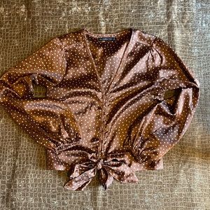 Polka Dot Tie blouse